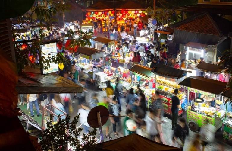 Hoian Night Market is open from 5 PM to 10 PM
