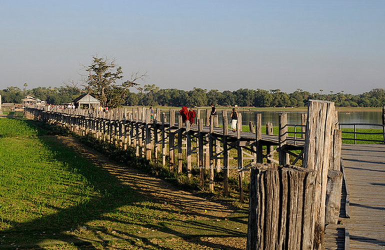U Bein Bridge in Amarapura, Myanmar