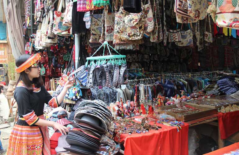 Going shopping for local handicrafts