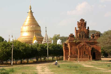 Explore the nearby Shwezigon Pagoda on this Bagan Full-Day Sightseeing Tour.